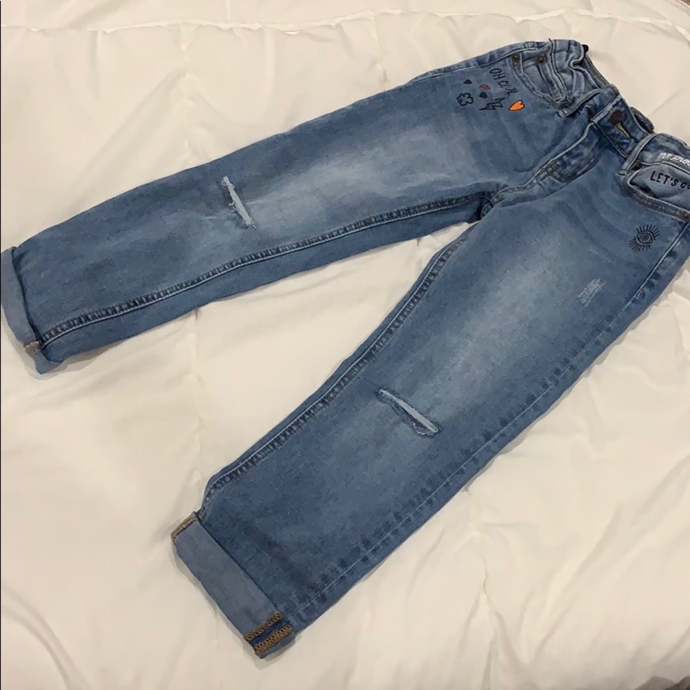 Distressed jeans